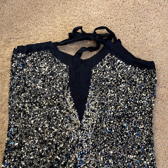 Night Birger et Mikkelsen Navy and Silver Sequin Dress - Picture 6 of 9